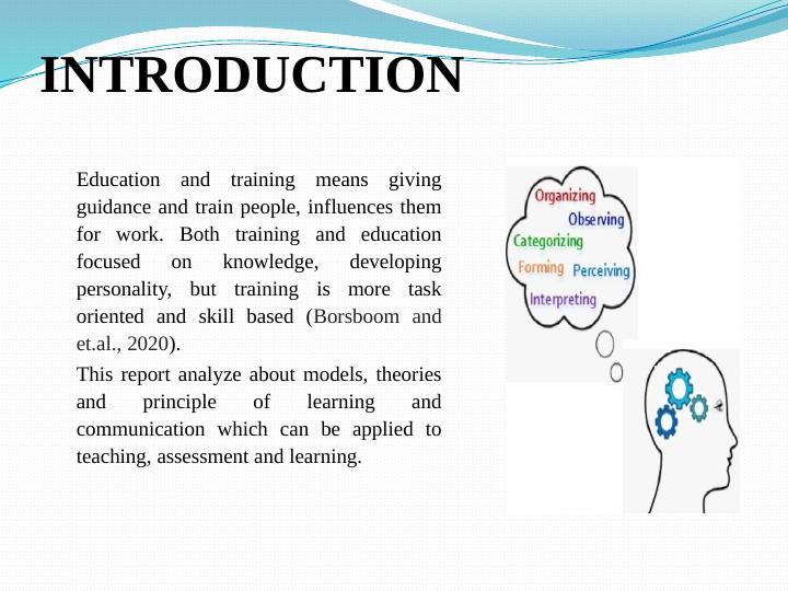 Theories, Models, and Principles of Learning, Communication, Assessment, Curriculum Development, Reflection, and Evaluation_3