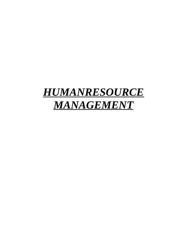 Human Resource Management Assignment |TESCO_1