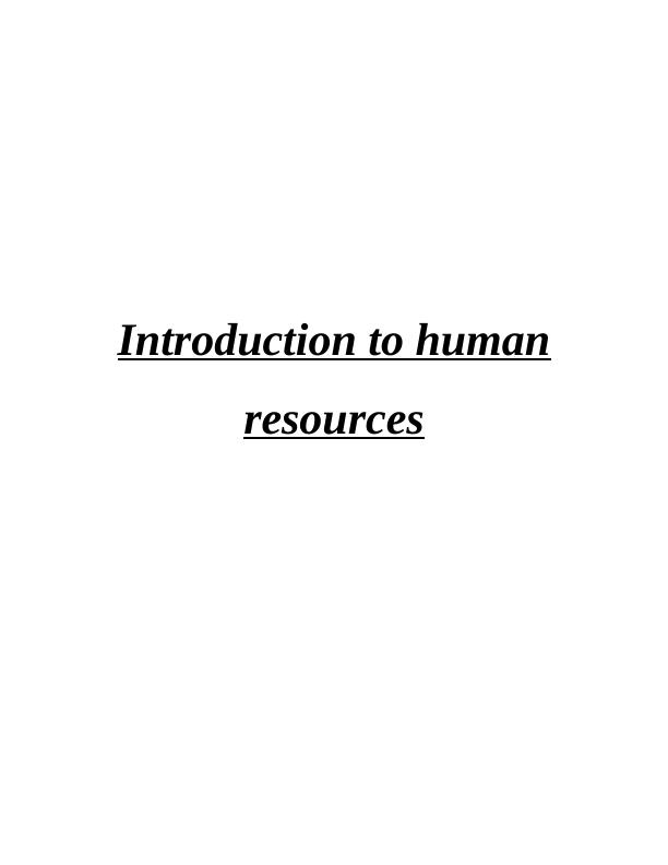 Introduction to Human Resources_1