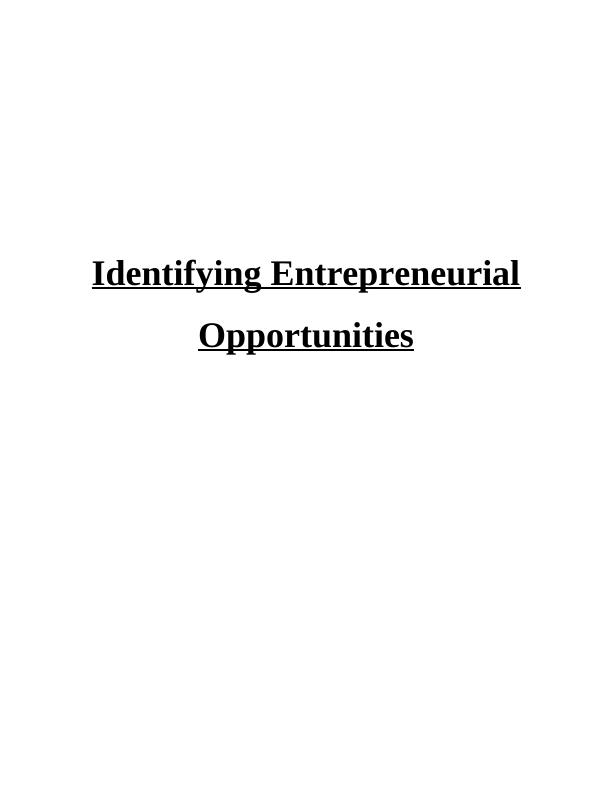 Assignment: Identifying Entrepreneurial Opportunities_1