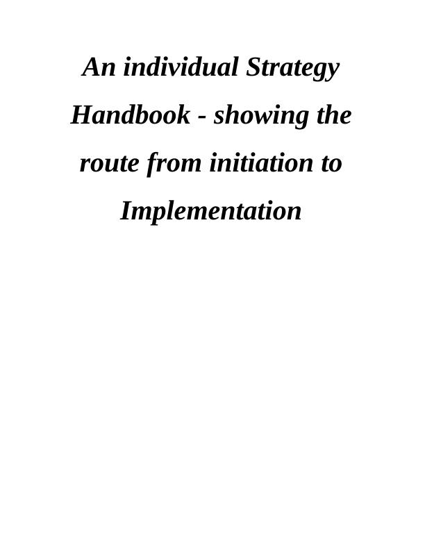 An Individual Strategy Handbook for Desklib_1