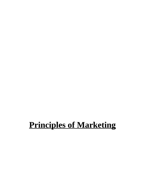 Principles of Marketing: Organic Food Market Analysis_1