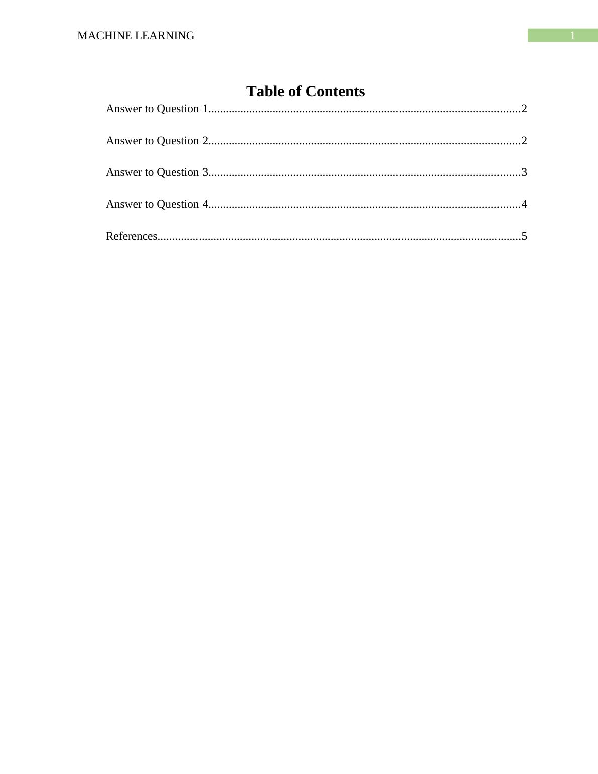 Machine Learning Assignment | Solutions