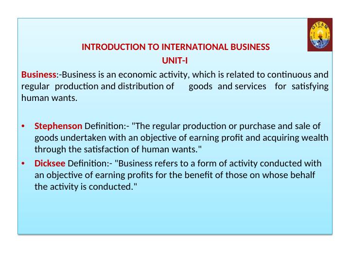 Introduction to International Business Unit 1_1