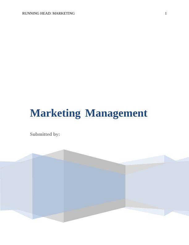 Marketing Management Report - Under Armour_1