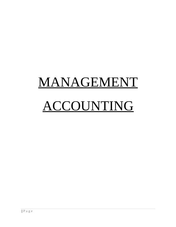 Management Accounting Systems and Planning Tools_1