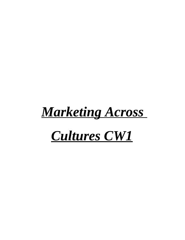 (PDF) Marketing Across Cultures_1