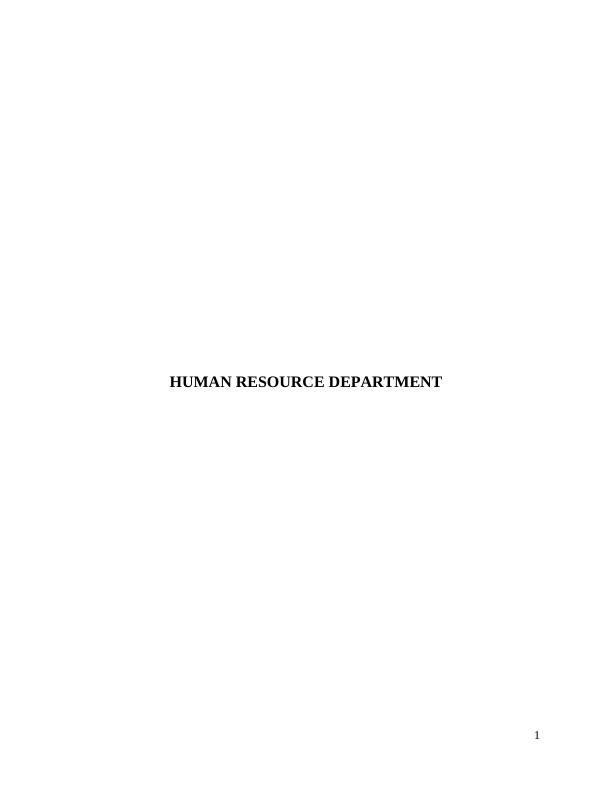 Unit 23 Human Resource Development - Assignment_1