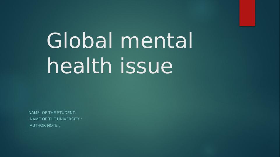 Global Mental Health Issue_1