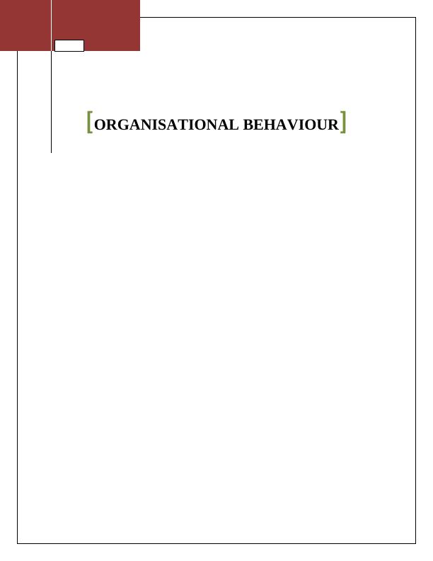 Organisational Behaviour Assignment TESCO_1