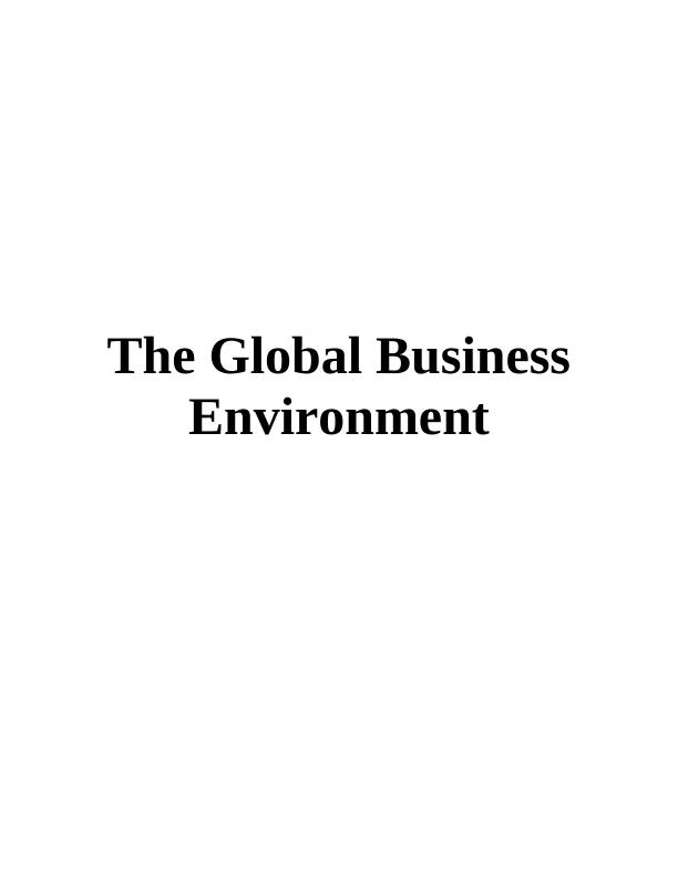 The Global Business Environment InTRODUCTION 1 TASK 11 1. Innovation and Technology in Business Organisations_1