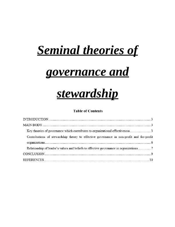 Seminal Theories of Governance and Stewardship_1