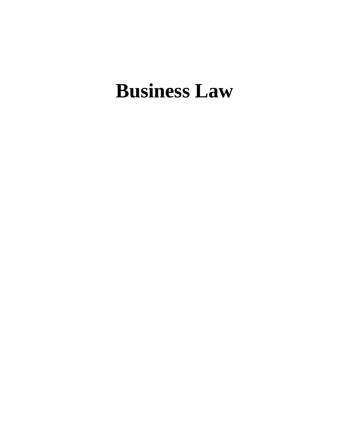 Business UK Law Assignment_1