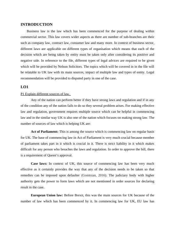 Business Law: Sources, Role of Government, Impact on Business, Types of Business Organizations, Dispute Resolution_3