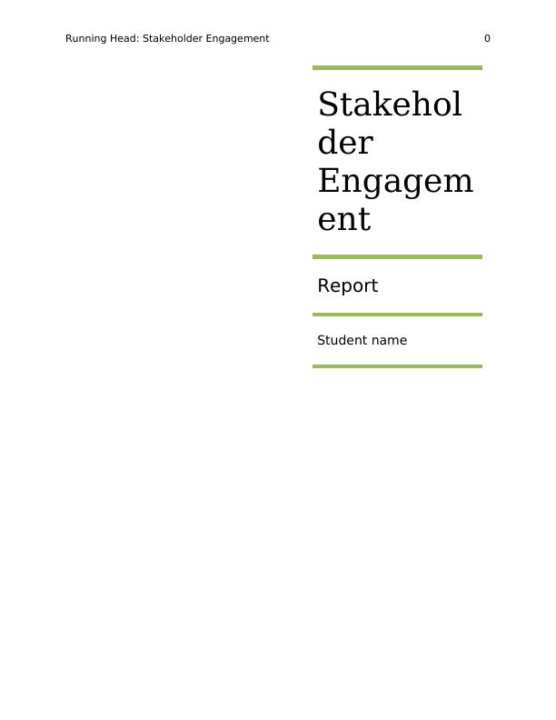 Stakeholder Engagement Report_1