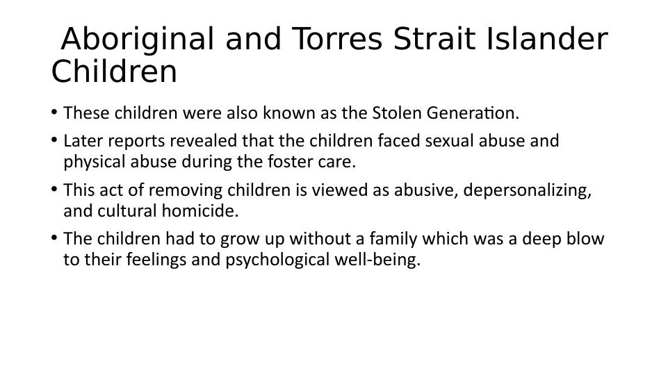 Bringing Them Home - Australian Report on Separated Aboriginal and ...