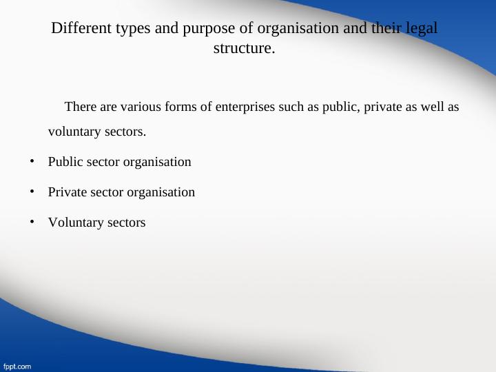 Types and Purpose of Organisation and Their Legal Structure_4