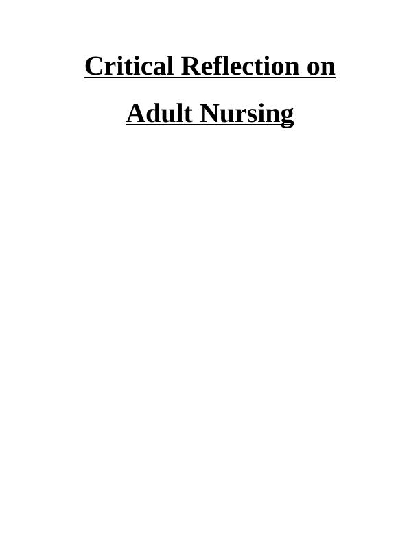 benefits of critical reflection in nursing