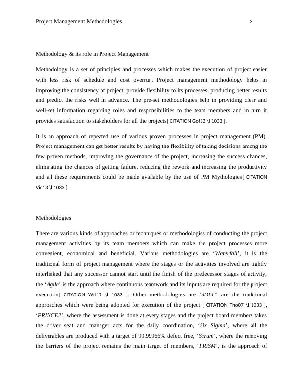 Project Management Methodologies - PROJMGNT 2001 - Report_3