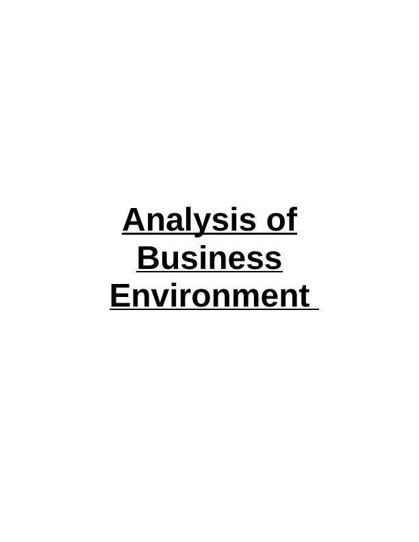 Analysis of Business Environment | Facebook company_1