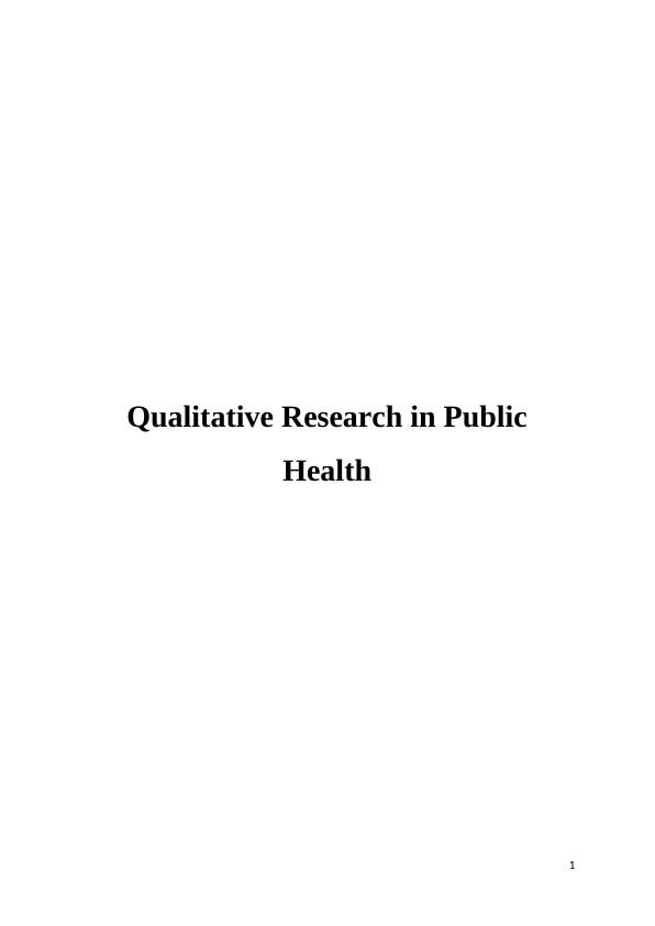 qualitative research in public health pdf