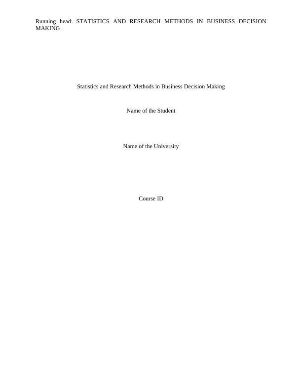 Statistics and Research Methods in Business Decision Making_1