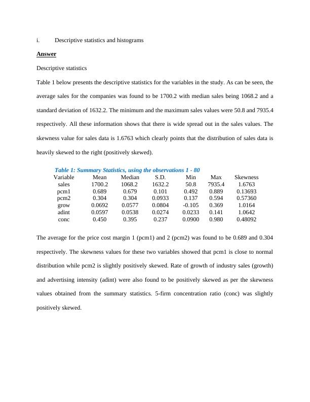 Econometrics Regression Analysis Of Industry Sales Factors