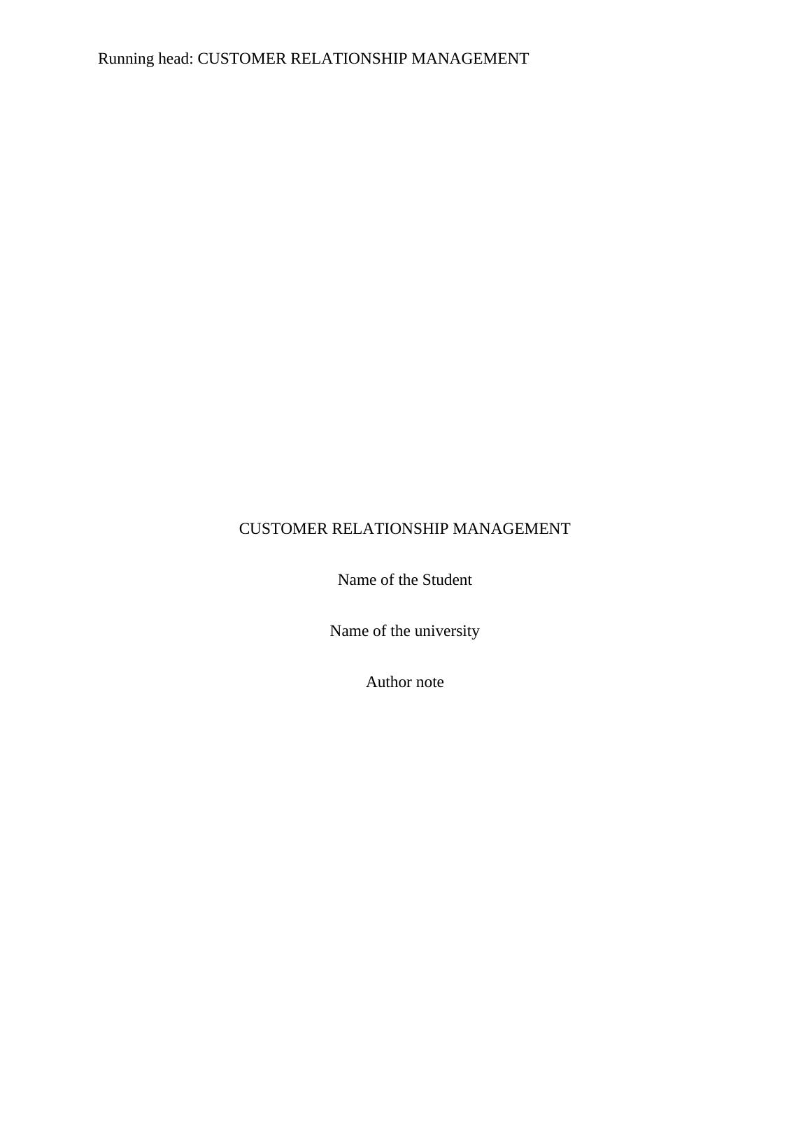 Assignment - Customer Relationship Management_1