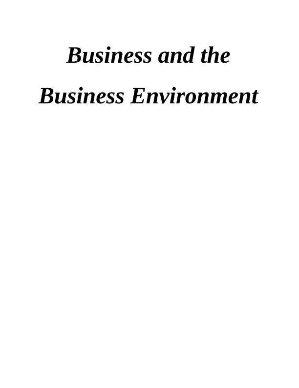 Business and the Business Environment | NATWEST_1