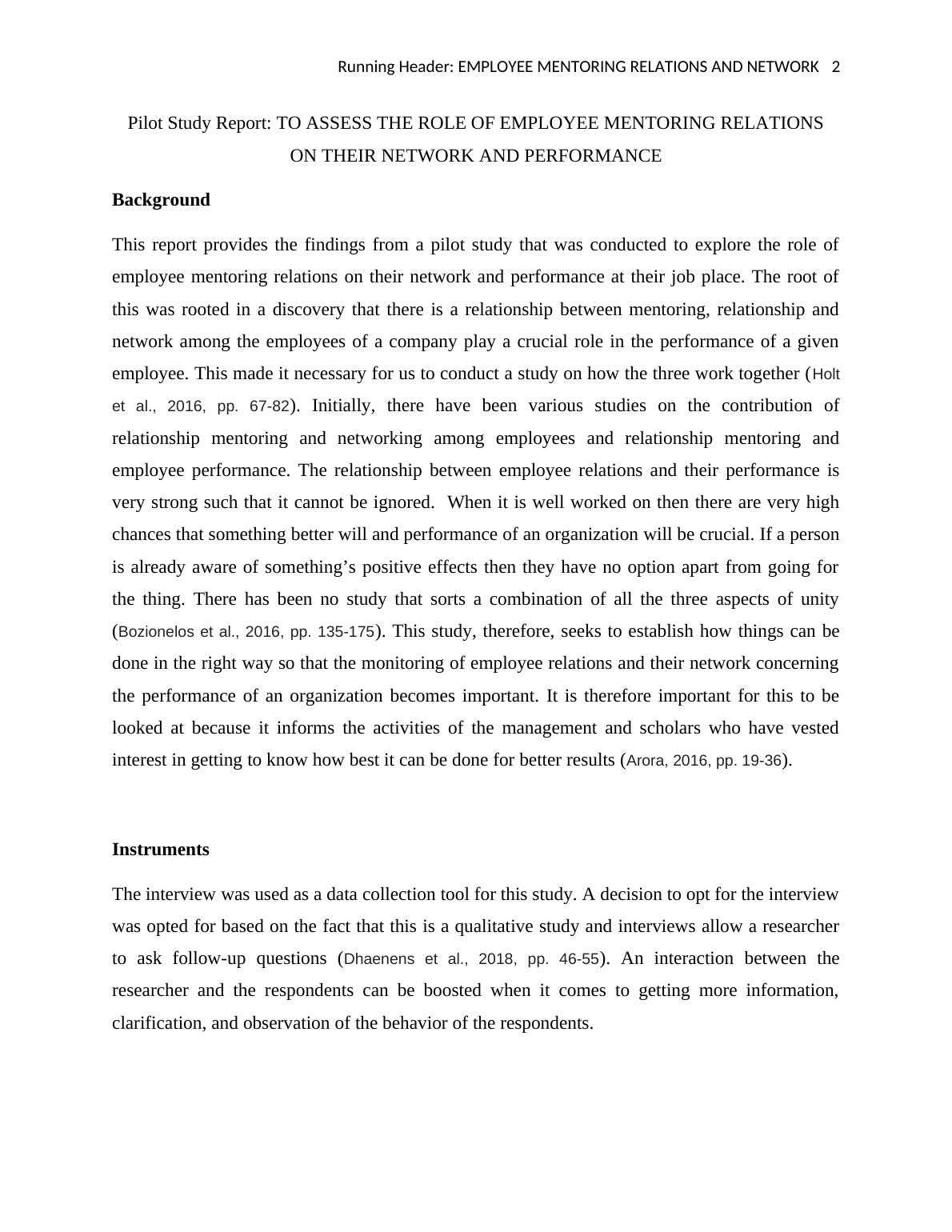 Employee Mentoring Relations And Network