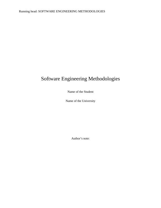 Software Engineering Methodologies_1