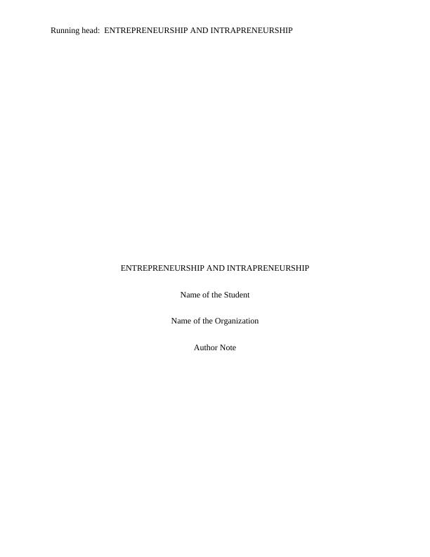 Entrepreneurship and Intrapreneurship - A Case Study of Samsung_1