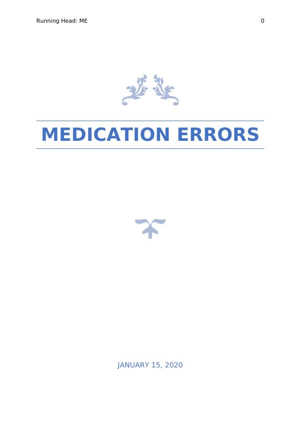 Medication Errors | Report_1