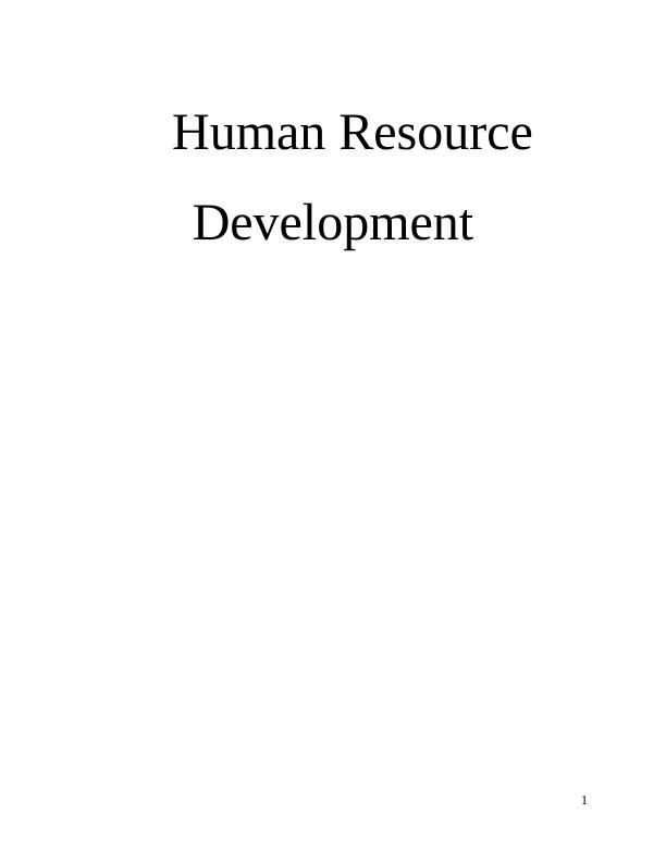 Human Resource Development: Doc_1