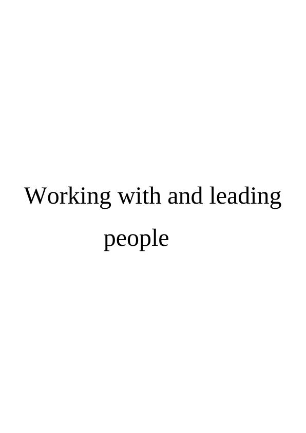 Report on Working with and Leading People -  British Airways_1