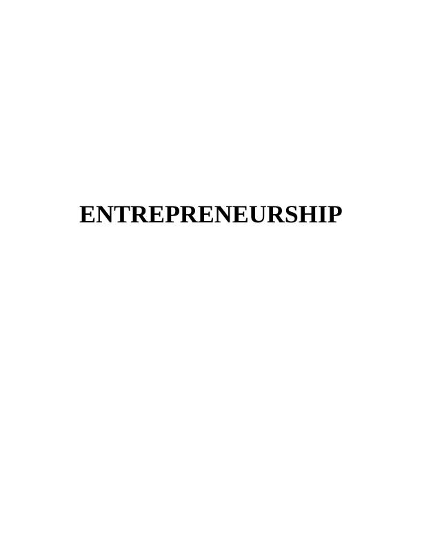 Entrepreneurship | Assignment_1