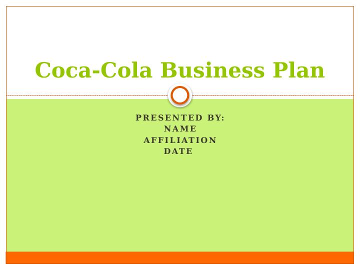 Coca-Cola Business Plan_1