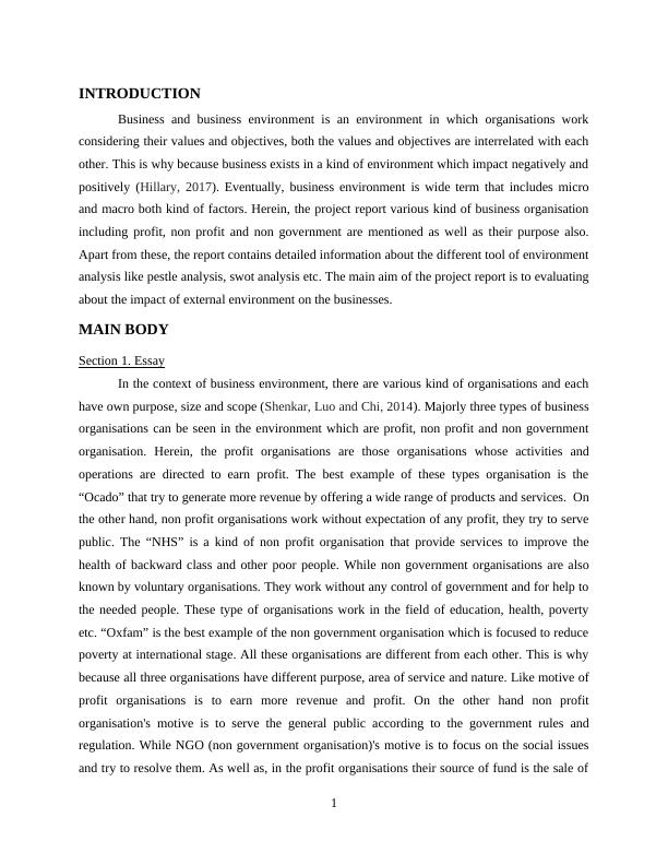 Introduction To Business Environment Business Essay_4