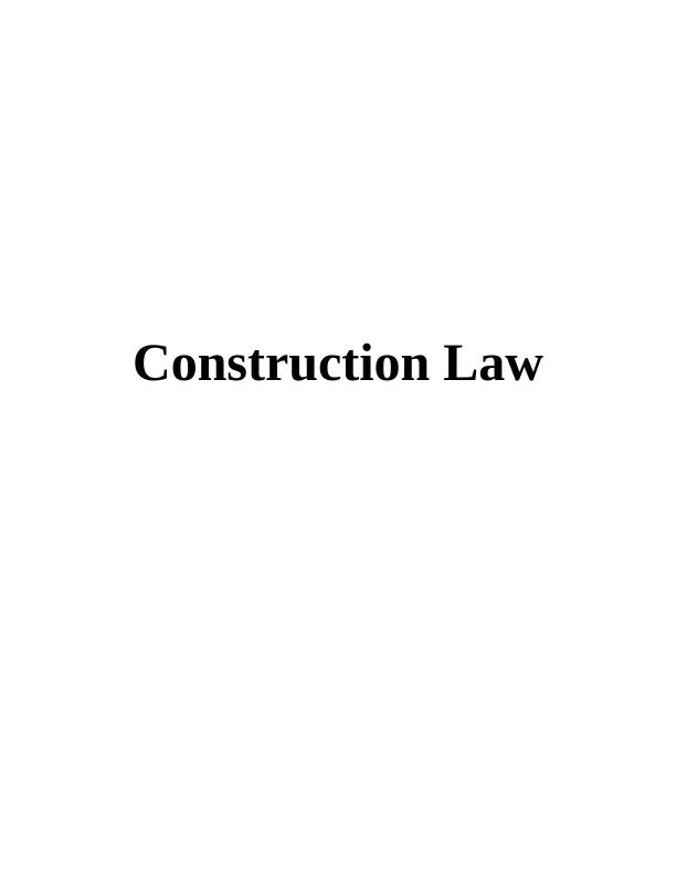 Construction Law - Assignment_1