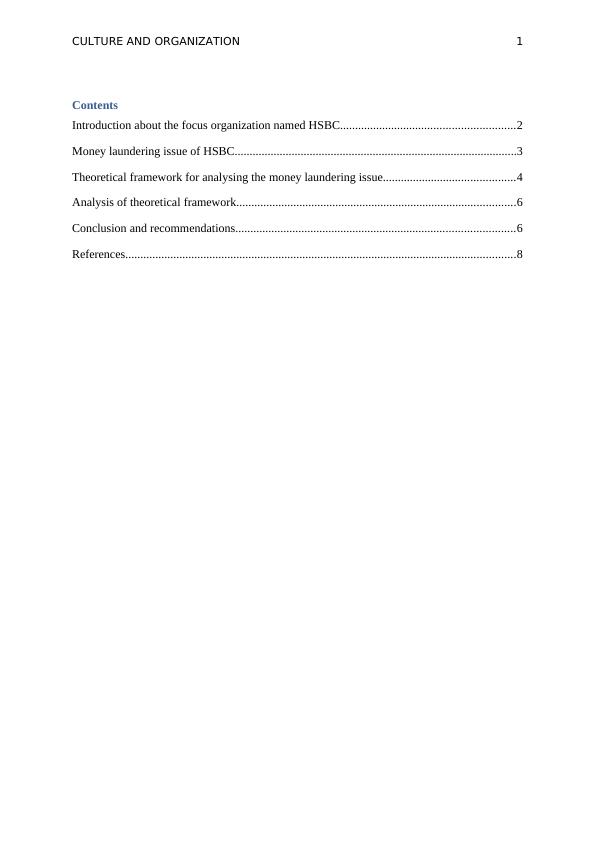 Theoretical Framework for Analysing the Money Laundering Issue of HSBC