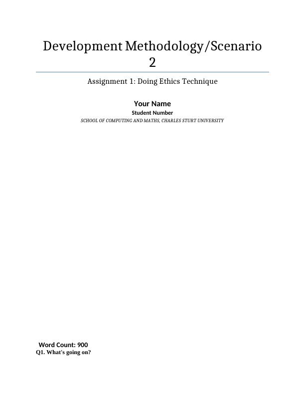 Development Methodology Assignment_1