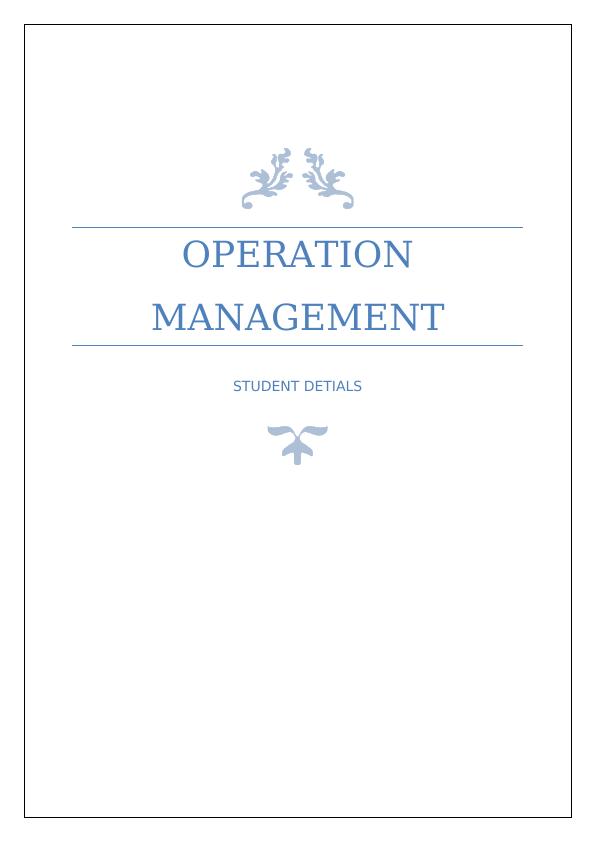 Operation Management of Apple Inc Assesment_1
