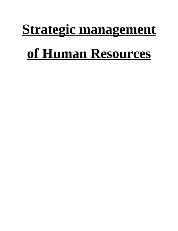 Strategic Management of Human Resources_1