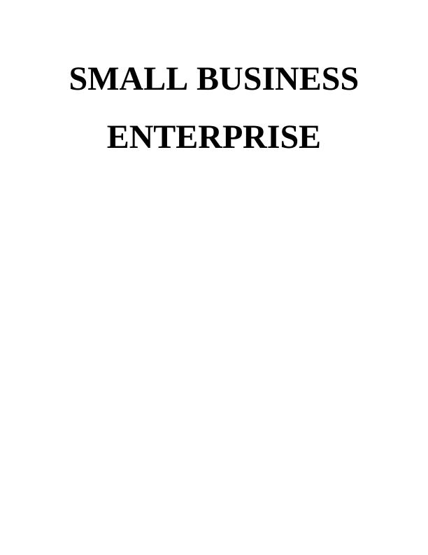 Small Business Enterprise TABLE OF CONTENTS_1