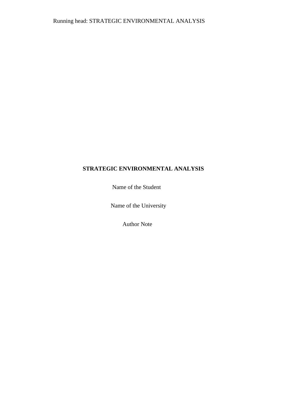 Strategic Environmental Analysis - PDF_1
