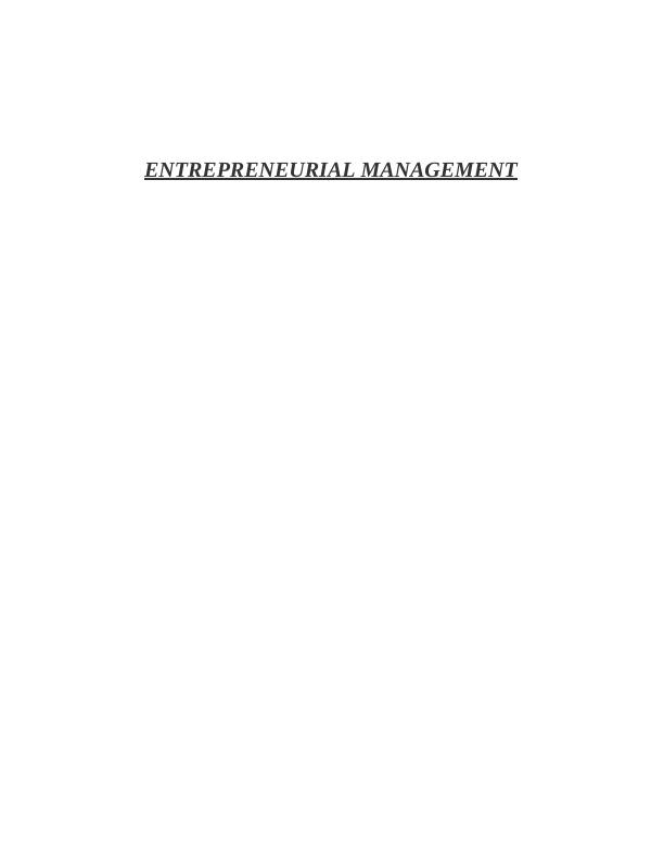 Entrepreneurship Management Assignment PDF_1
