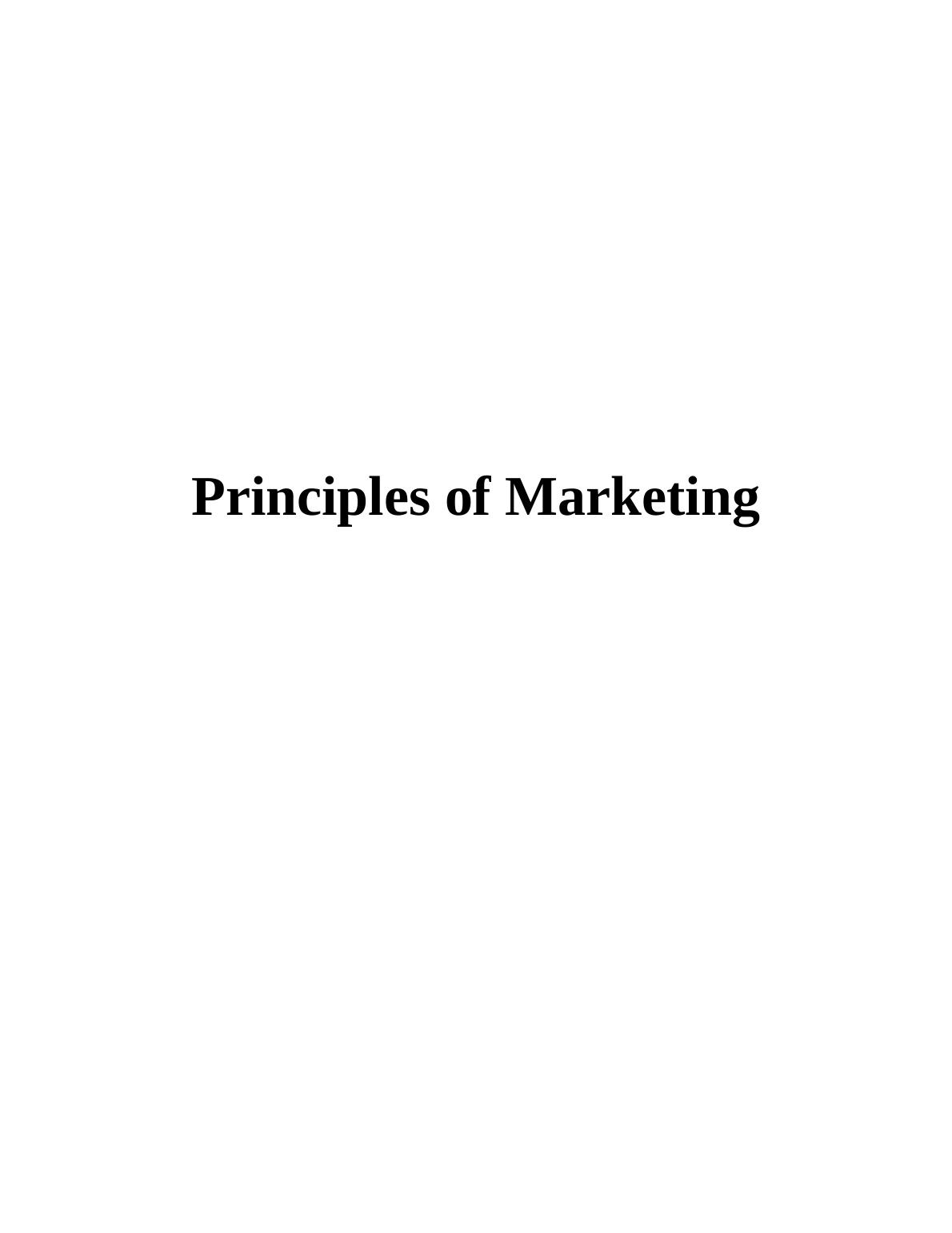 Principles of Marketing for Coca Cola Brand_1