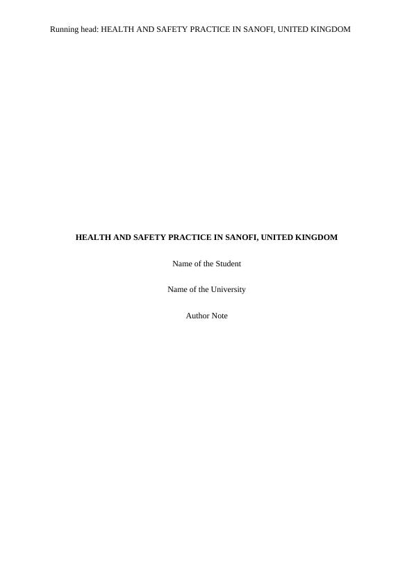 Health And Safety Practice Report_1