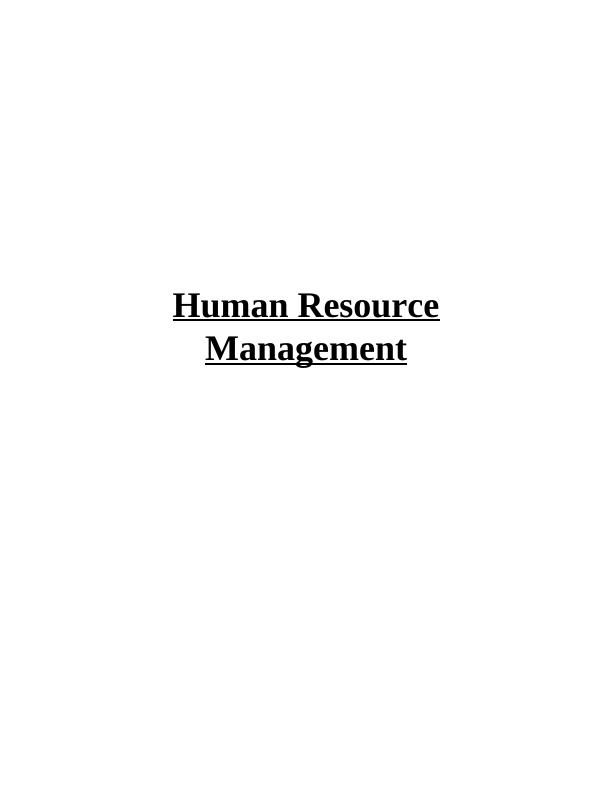 (PDF) Human Resource Management Assignment - Sainsbury_1