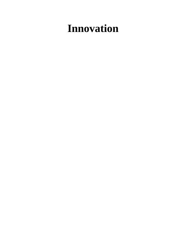 (solved) Assignment on Innovation_1